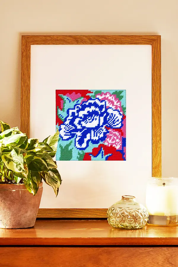 Canovaccio Per Mezzo Punto Twist Interlock - 4 Tele 24.5x24.5 Cm, 100% Cotone, 12 Ct