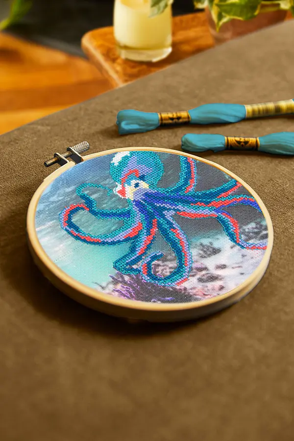 Kit de broderie au point de croix 27x26 cm, 36 couleurs (AH-252, Abris Art