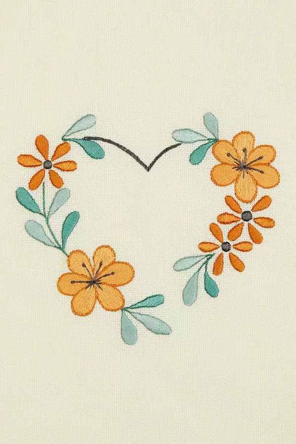 Simple pink flower free embroidery design - Free embroidery